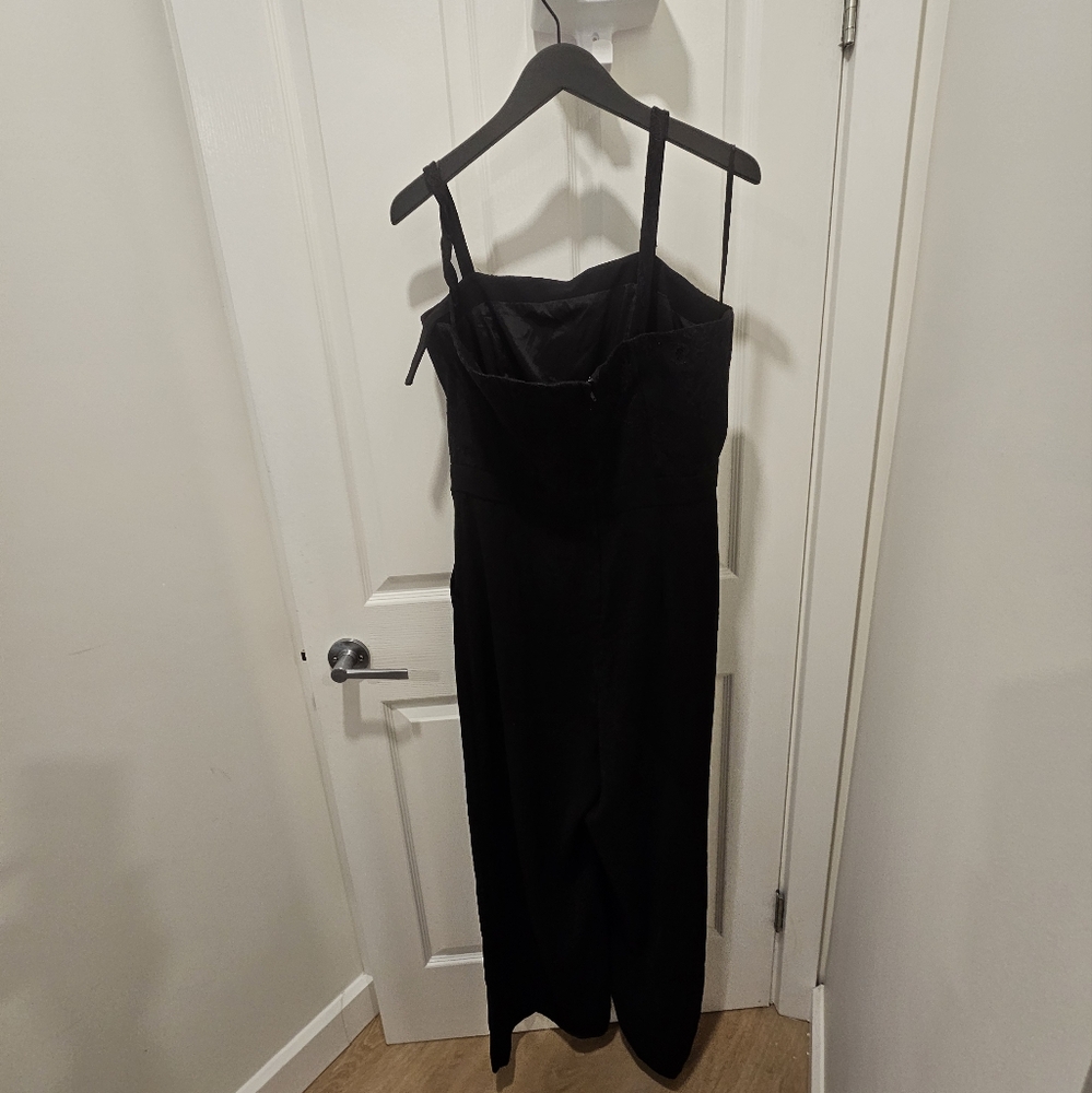 RW&CO. Black Lace Detail Dressy Jumpsuit